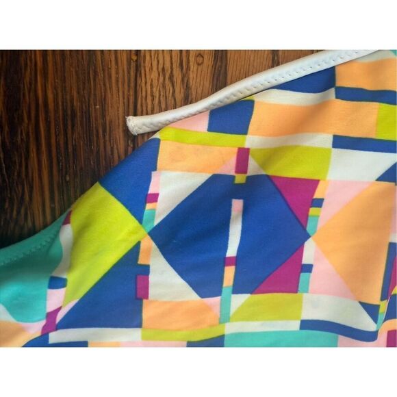 Victoria's Secret Multicolor Geometric High Neck Crisscross Bikini Top Medium - Picture 5 of 5